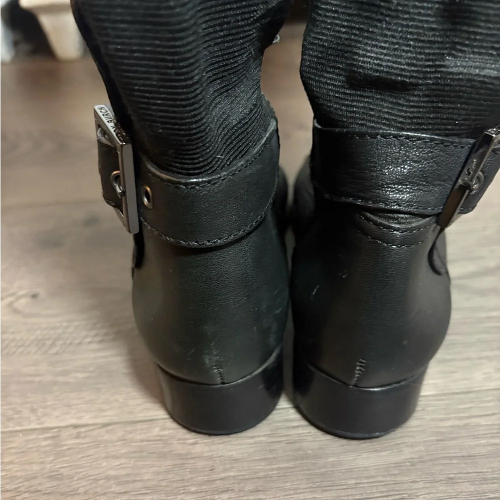 Tory Burch Black Leather‎ Over The Knee Riding Boots Classic Preppy